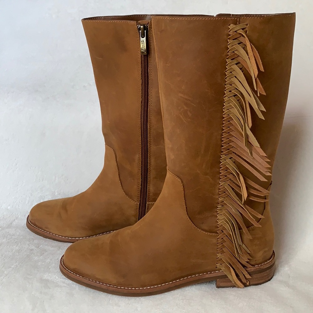 Bass✨Molly Fringe Leather Mid-Calf Boots Size 8.5